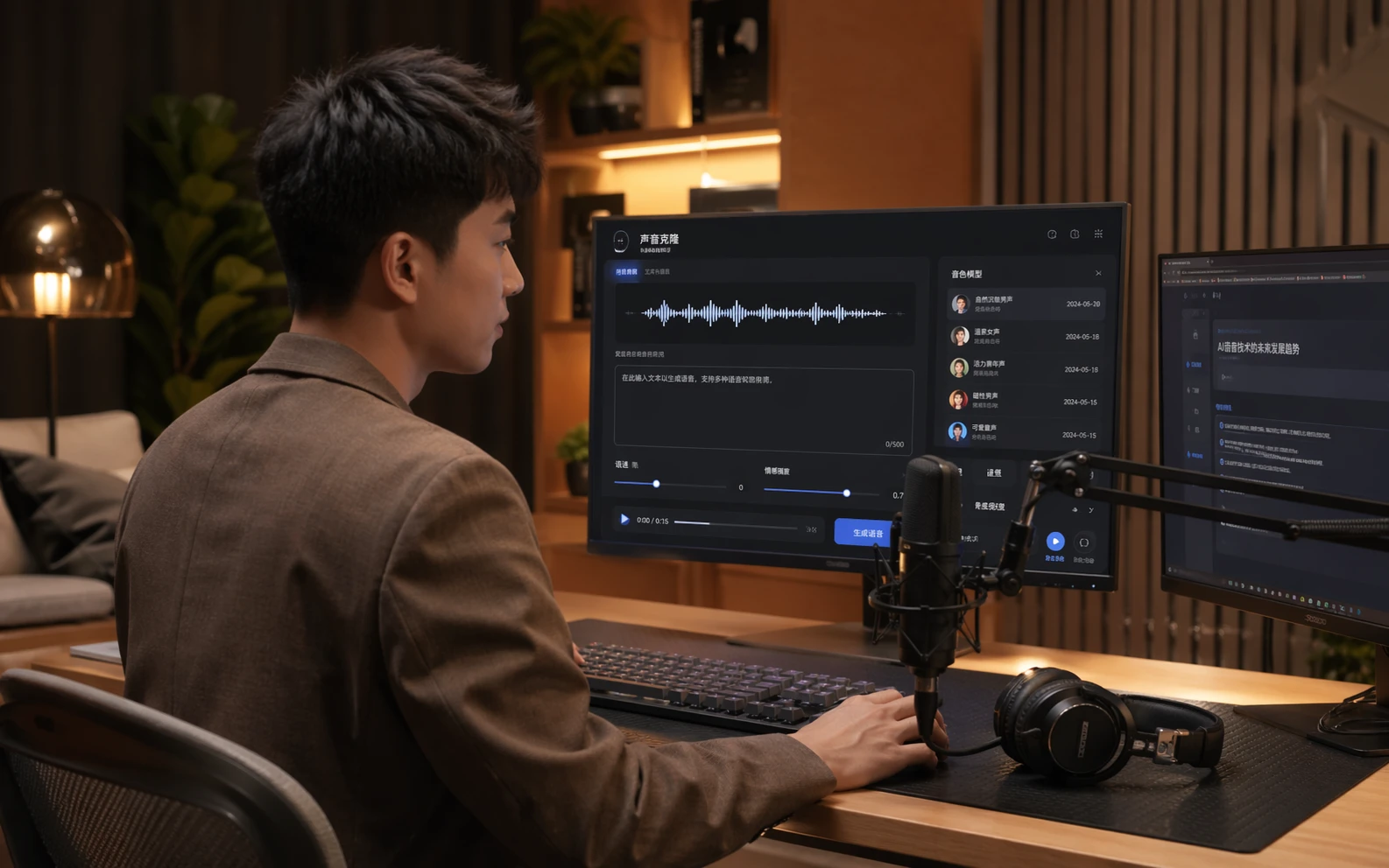 VoxCPM2 声音克隆与 AI 配音工作台界面